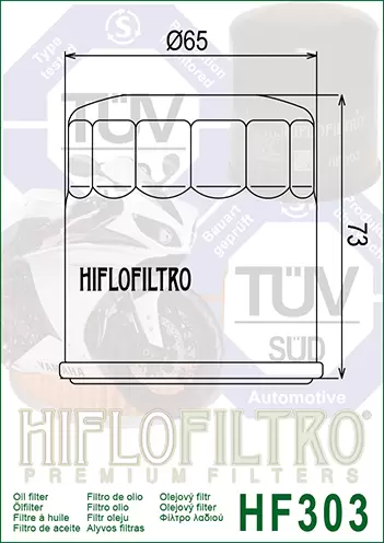 Hiflofiltro® HF-303 Performance Oil Filter 2 Hiflofiltro® HF-303 Performance Oil Filter - Image 2