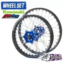 SM Pro Platinum Motocross Wheel Set - Kawasaki Blue Black Blue -UFO Sales Store kawasaki black blue set jpg