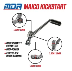 MDR Maico Kick Start Pedal 250 400 440 490 (75-82) -UFO Sales Store maico kick start pedal spec jpg