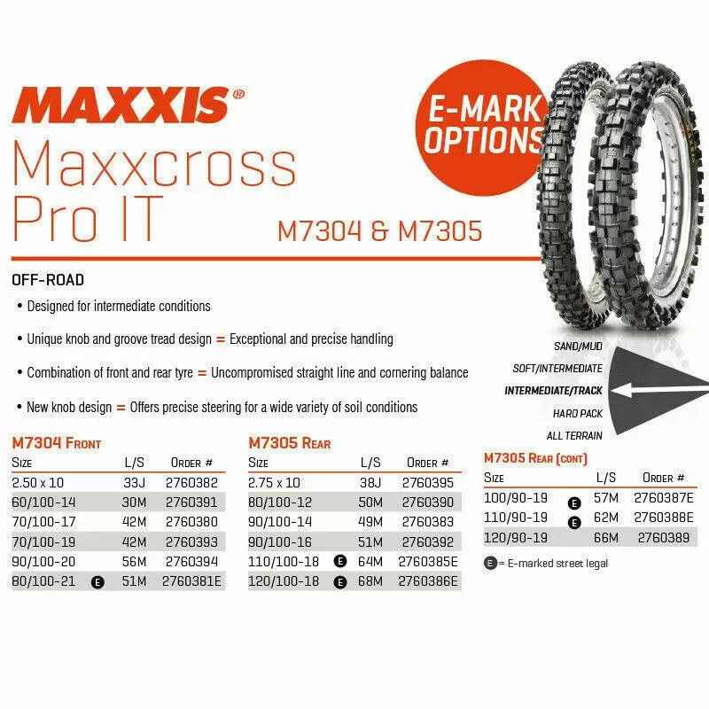 Maxxis MaxxCross IT M7304 Front Tyre 70/100-17 3 Maxxis MaxxCross IT M7304 Front Tyre 70/100-17 - Image 3