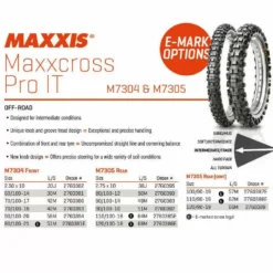Maxxis MaxxCross IT M7305 Rear Tyre 120/90-19 -UFO Sales Store maxxis jpg
