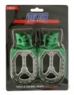 MDR Pro Bite Footpegs Kawasaki KX 65 (02-On) KX 85 (01-On) KX 100 (01-On) Green -UFO Sales Store mdfp77315n jpg