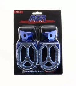MDR Pro Bite Footpegs Kawasaki KX 250 (05-07) KXF 250 (05-16) KXF 450 (07-15) KLX 450 (08-12) -UFO Sales Store mdr pro bite foot rests blue boxed jpg