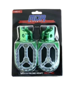 MDR Pro Bite Footpegs Kawasaki KX 250 (05-07) KXF 250 (05-16) KXF 450 (07-15) KLX 450 (08-12) -UFO Sales Store mdr pro bite foot rests green boxed jpg