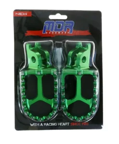 MDR Pro Series Motocross Footpegs KX250 KXF250/450 KLF450 RM250 RMZ250 22 MDR Pro Series Motocross Footpegs KX250 KXF250/450 KLF450 RM250 RMZ250 -UFO Sales Store mdr wide pro series foot rests green boxed jpg