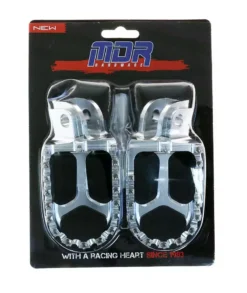MDR Pro Series Motocross Footpegs KX250 KXF250/450 KLF450 RM250 RMZ250 24 MDR Pro Series Motocross Footpegs KX250 KXF250/450 KLF450 RM250 RMZ250 -UFO Sales Store mdr wide pro series foot rests silver boxed 1 jpg