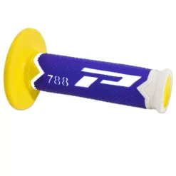 ProGrip 788 Triple Density Off Road Grips -UFO Sales Store progrip 788 mx triple density grips white blue yellow detail shot 2 jpg