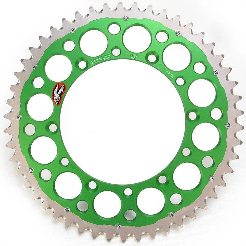 Renthal Twinring Rear Sprocket Kawasaki KX KXF KDX KLX Suzuki RMZ - Green 1 Renthal Twinring Rear Sprocket Kawasaki KX KXF KDX KLX Suzuki RMZ - Green