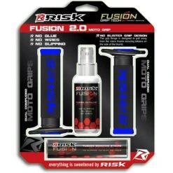 Risk Racing Fusion 2.0 Grips Tech Bonding System 26 Risk Racing Fusion 2.0 Grips Tech Bonding System -UFO Sales Store risk racing fusion 2.0 grips tech bonding system moto blue