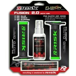 Risk Racing Fusion 2.0 Grips Tech Bonding System 29 Risk Racing Fusion 2.0 Grips Tech Bonding System -UFO Sales Store risk racing fusion 2.0 grips tech bonding system moto green