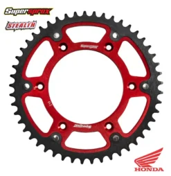 Supersprox Stealth Rear Sprocket Honda CR CRF XR - Red -UFO Sales Store rst 210 red main jpg