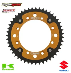 Supersprox Stealth Rear Sprocket Kawasaki KX Suzuki RM - Gold 5 Supersprox Stealth Rear Sprocket Kawasaki KX Suzuki RM - Gold -UFO Sales Store rst 455 gld main jpg