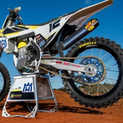 Supersprox Stealth Rear Sprocket Husqvarna CR WR TC TE - Gold -UFO Sales Store rst 990 blu rider action shot 1 jpg