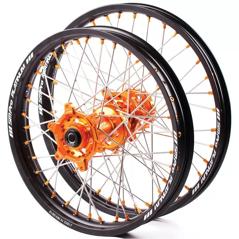 SM Pro Platinum Motocross Wheel Set - Husqvarna Orange Black Orange 1 SM Pro Platinum Motocross Wheel Set - Husqvarna Orange Black Orange