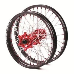 SM Pro Platinum Motocross Rear Wheel - Honda Red Black Red