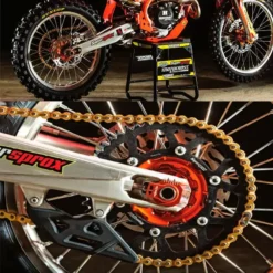 Supersprox Rear Sprocket KTM SX SX-F EXC EXC-F Husqvarna TC FC TE FE - Black -UFO Sales Store supersprox alloy sprocket action shot jpg