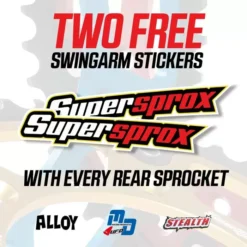 Beta Stealth Rear Sprocket RR 2T 250 300 RR 4T 350 390 400 450 480 -UFO Sales Store supersprox sprocket free stickers 1 4 jpg